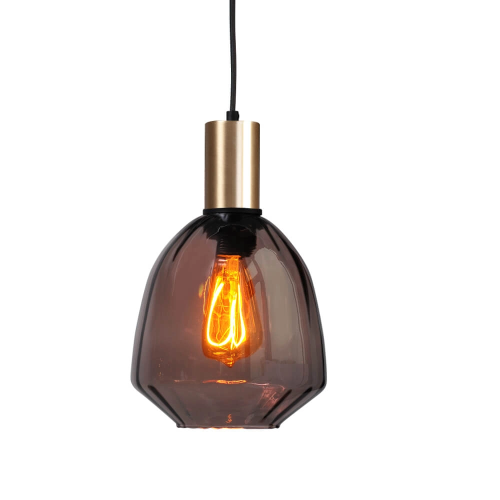 3-light hanging lamp - gold - Porto with Nicolette glasses Masterlight 8718121270081