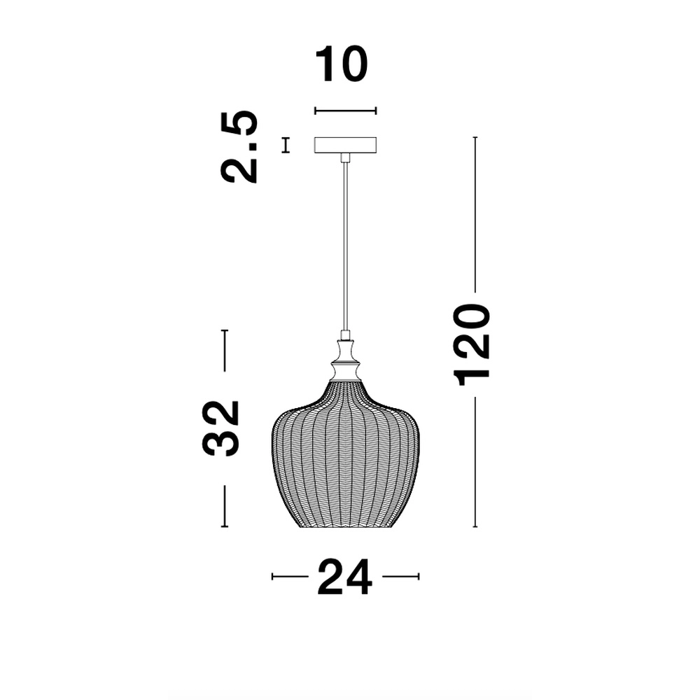 Pendant lamp Loni blue glass Lyora 5212017423061