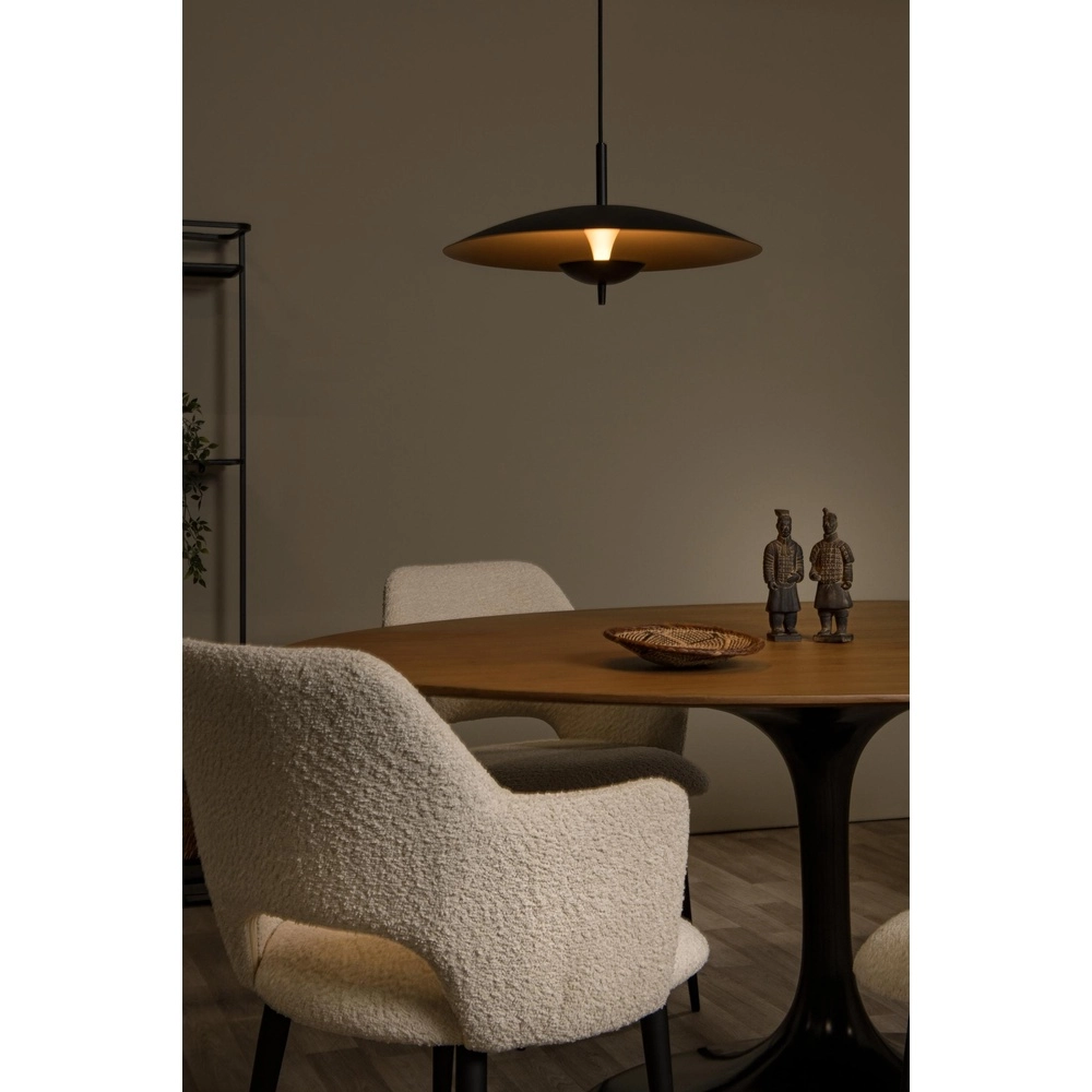 Design pendant lamp Vulcan gold with black Lucide 5411212303455