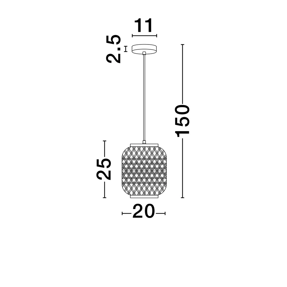 Pendant lamp Asma Ø 20cm Lyora 5212017455796