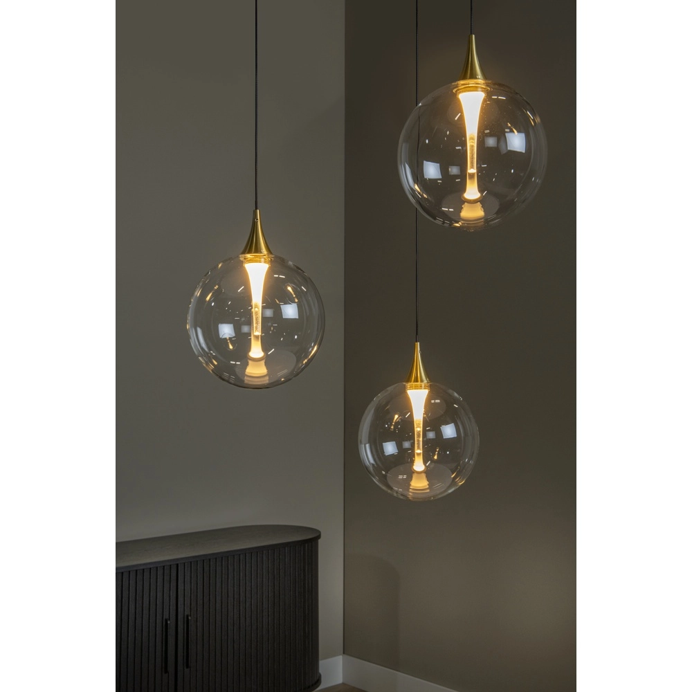 Design LED pendant light Gisela clear - 3x Ø 16cm Premium by Lucide 5411212134783