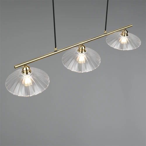 Classic pendant lamp Eluna 3-light old brass Trio 4017807682526