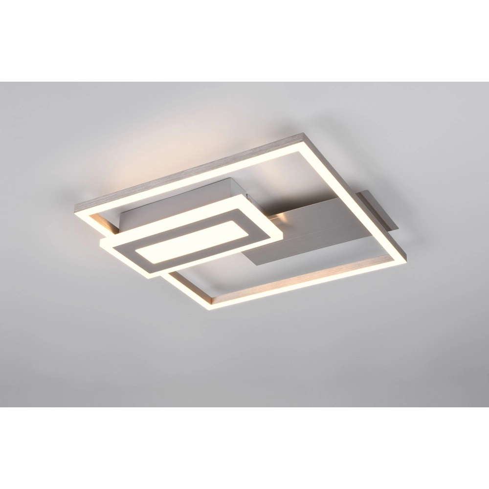 Square ceiling lamp Spiro nickel 30cm Trio 4017807612431
