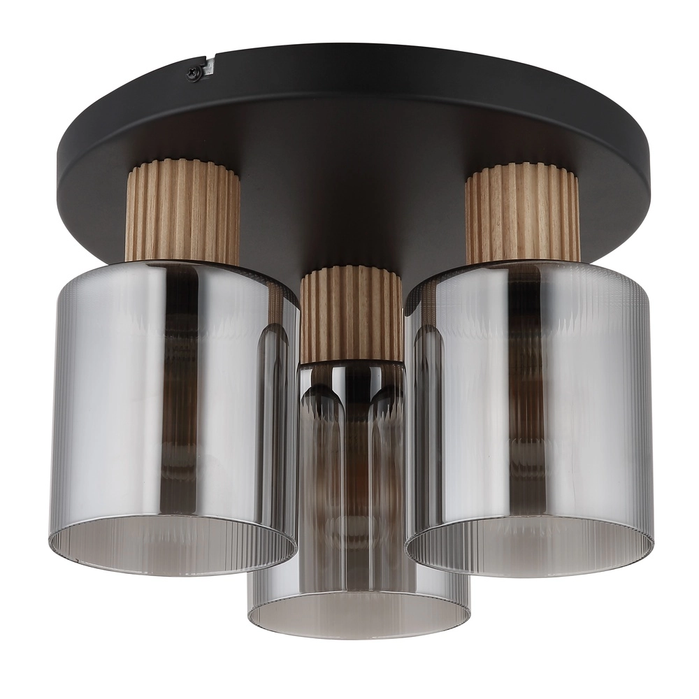 Design ceiling lamp Aleidis 3-light black Globo 9007371509218