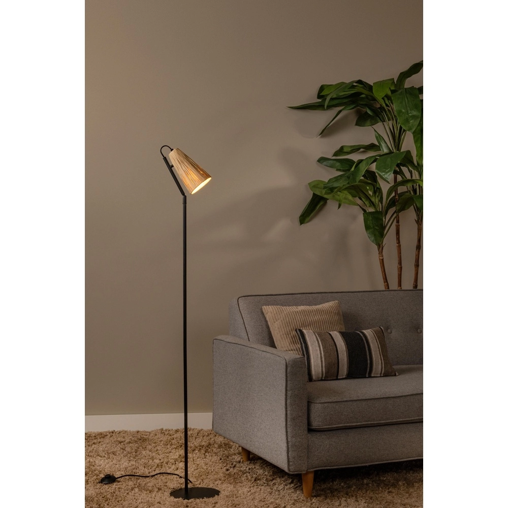 Unique floor lamp Bensen wood Lucide 5411212051660