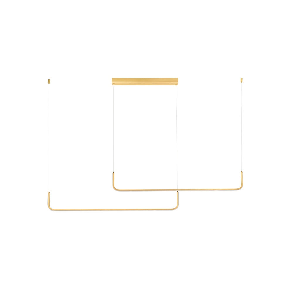 Sleek pendant lamp Strita gold double 3000K Lyora 5212017448408