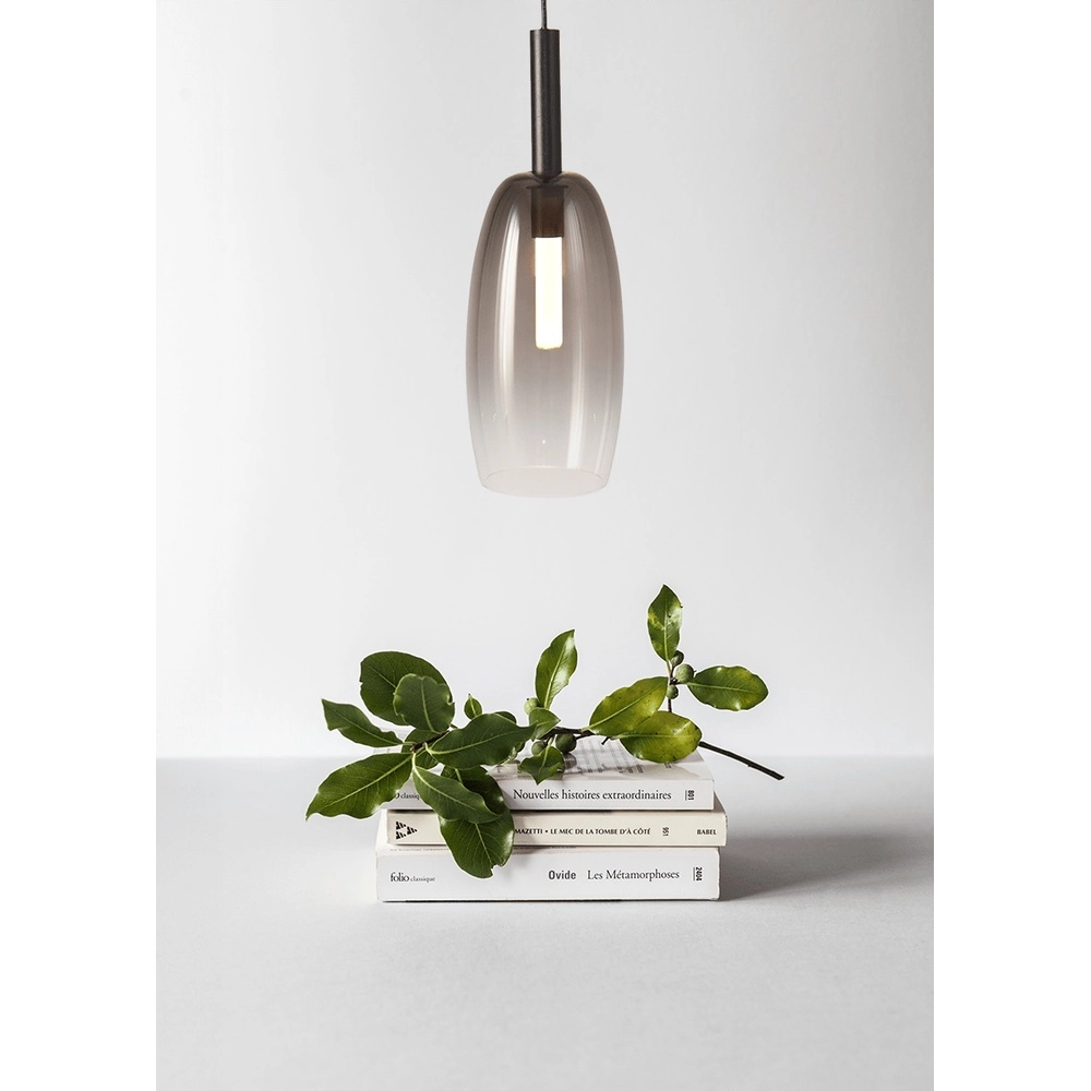Pendant lamp Ø 11.5cm Lido Olive with smoke-fading glass Masterlight 8718121324722