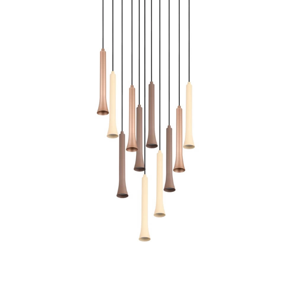 Multi pendant lamp Fiato Ø 40cm Trio 4017807616699