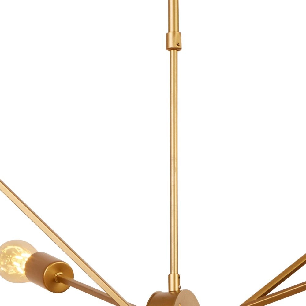 Golden pendant lamp Alpha Spider 10-light Searchlight 5053423134413