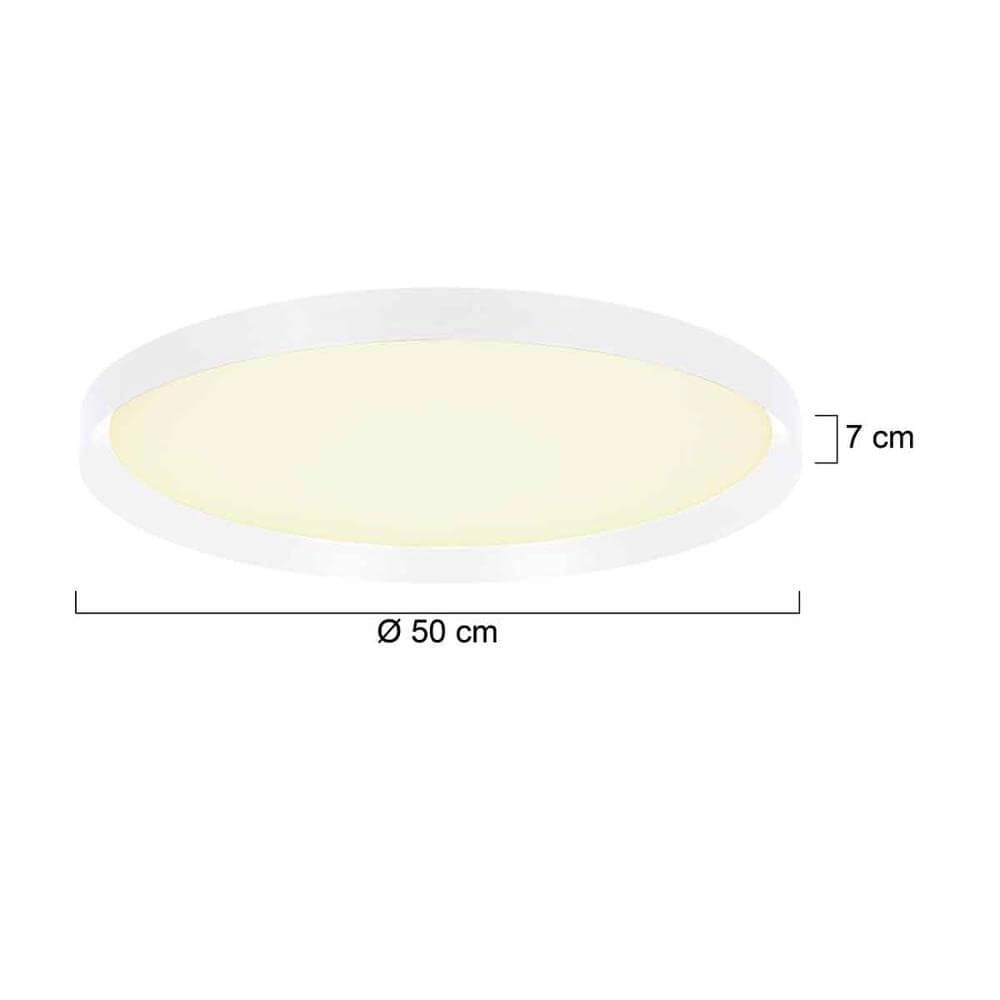 Sleek ceiling lamp Flady white Ø 50cm Steinhauer 8712746177367