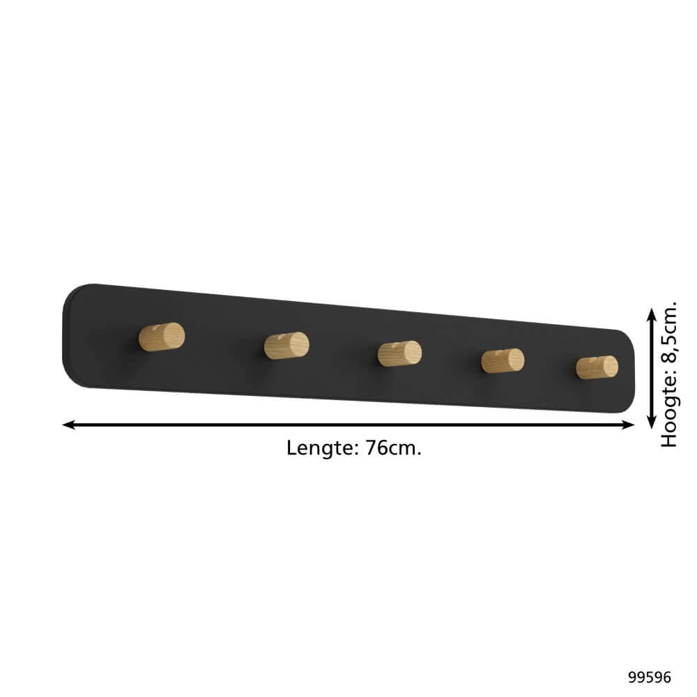 Wall lamp Civitate with coat rack Eglo 9002759995966