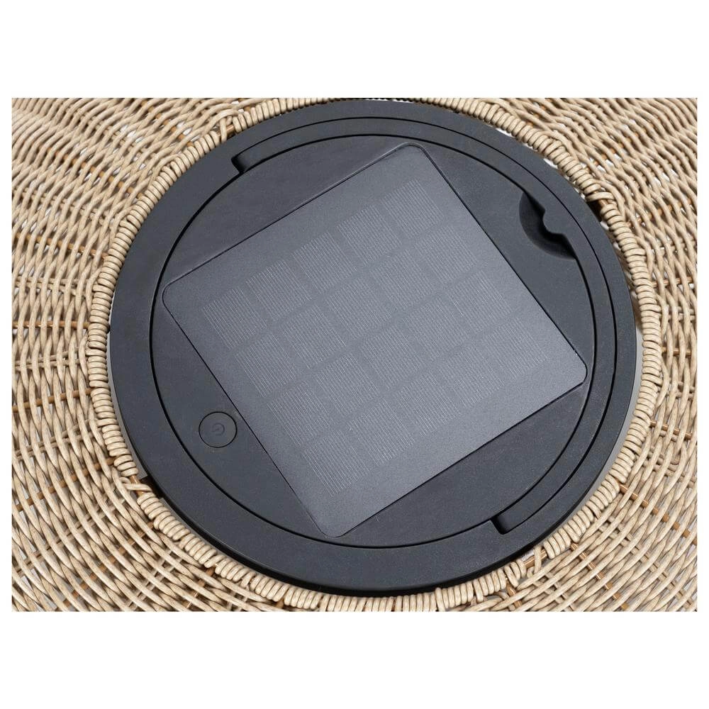 Low floor lamp Adegan Flat Solar solar rattan SLV 4024163296618