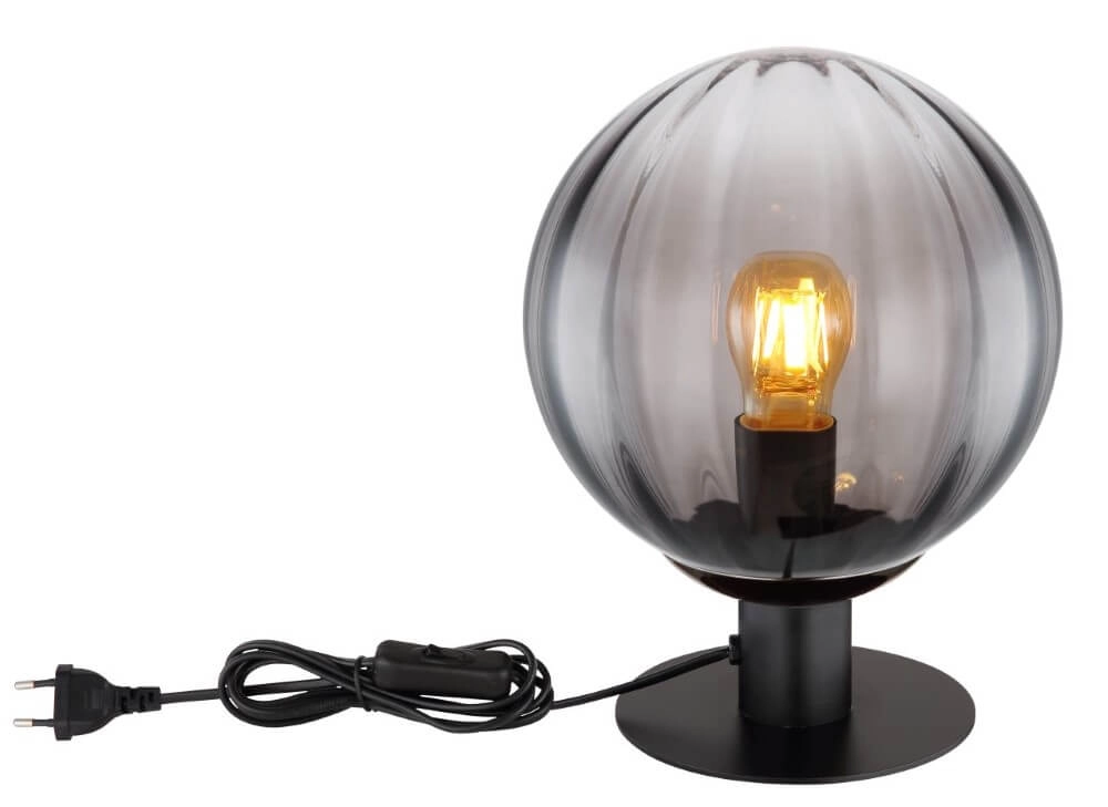 Table lamp Dallerta black with smoke glass Globo 9007371458561