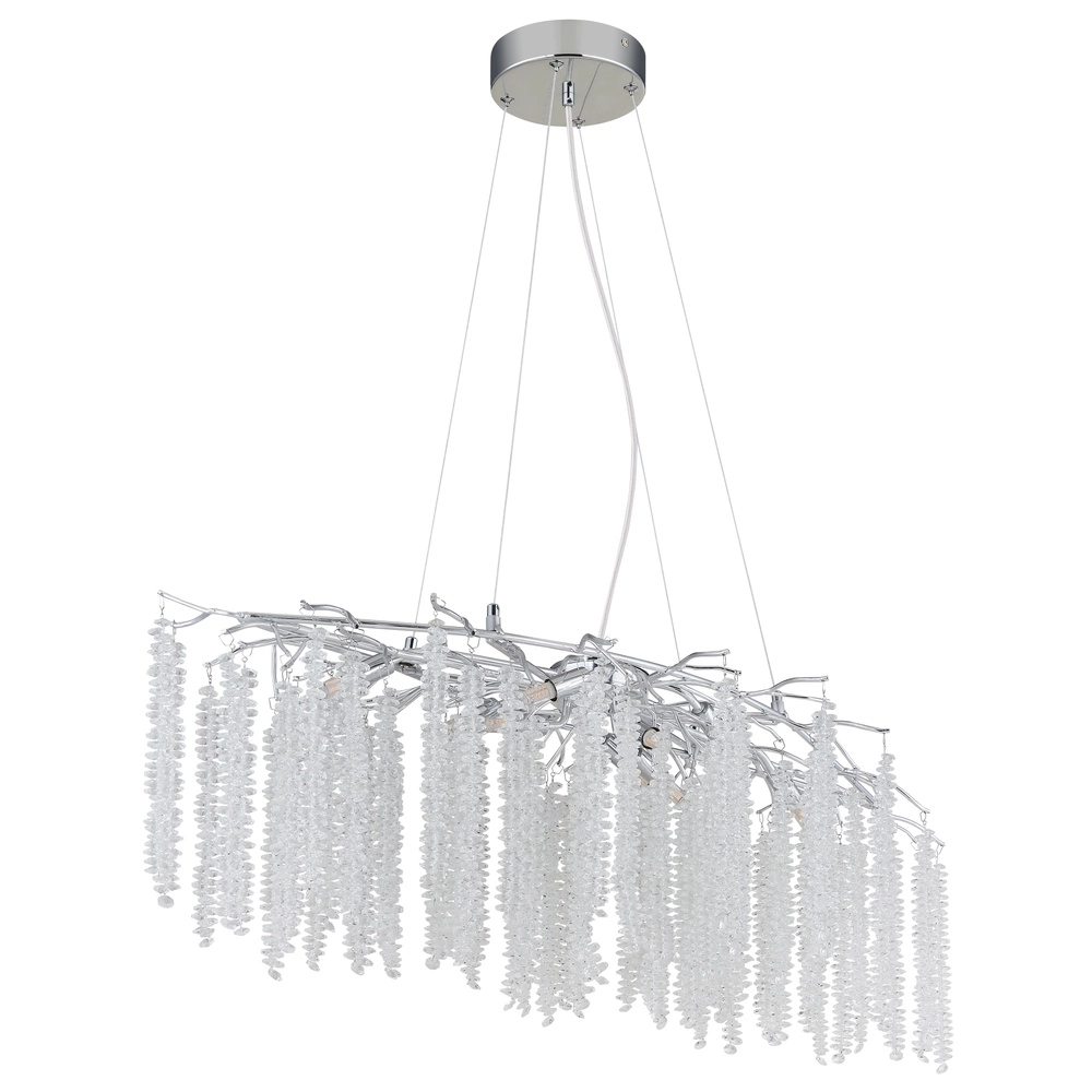 Pendant lamp Laverne chrome oval Globo 9007371578153