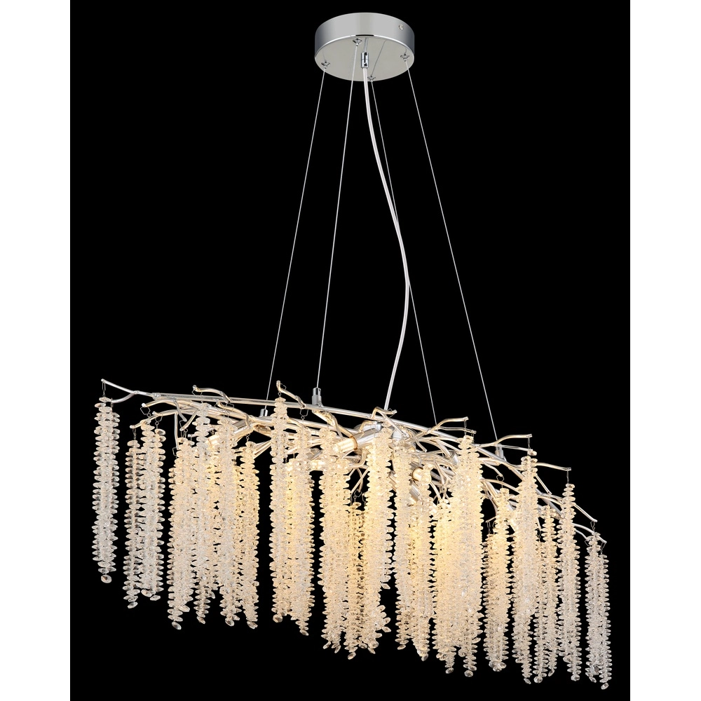 Pendant lamp Laverne chrome oval Globo 9007371578153