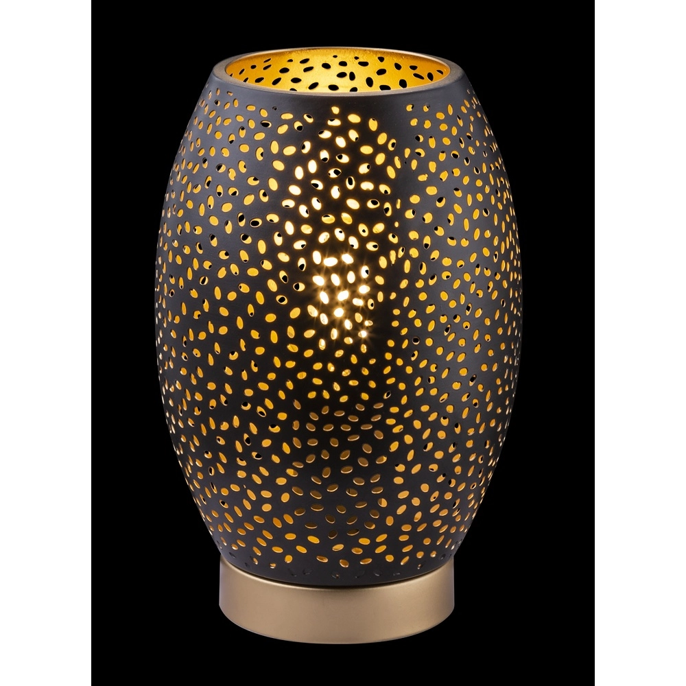 Table lamp Narri black with gold - small holes Globo 9007371372553