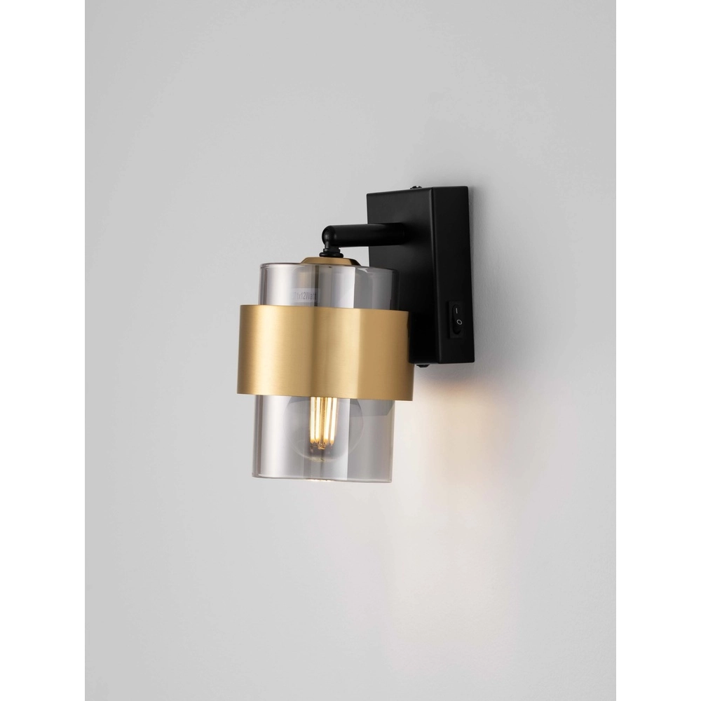 Wall lamp Sianna black with gold Lyora 5212017452627
