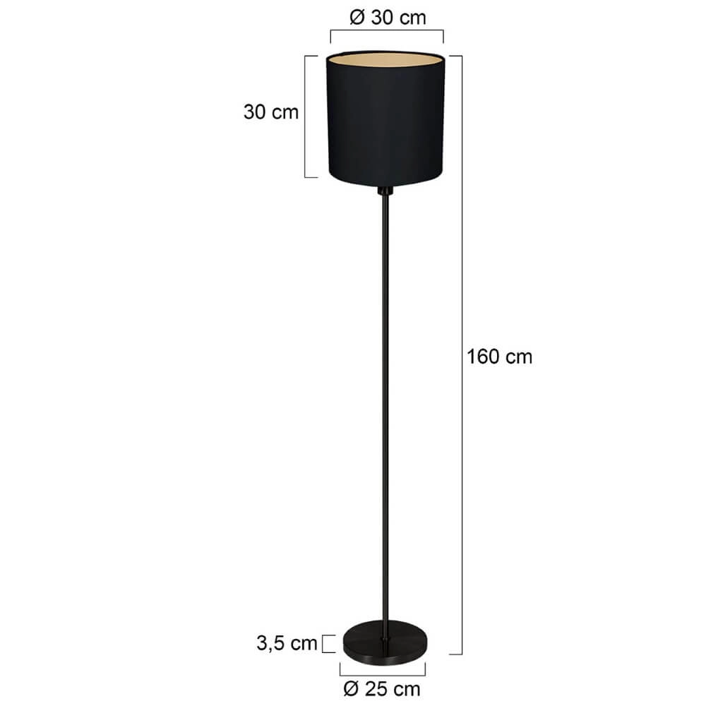 Floor lamp Noor with hood Steinhauer 8712746171136