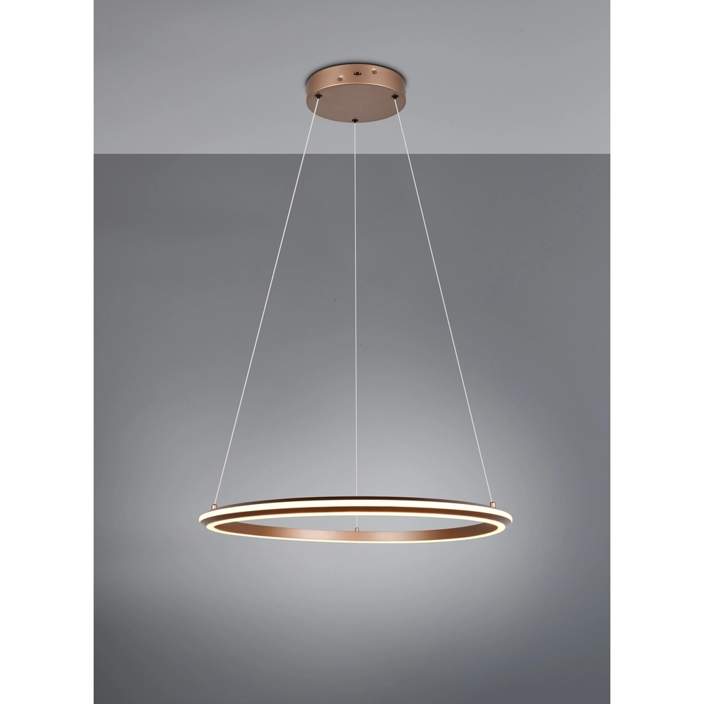 Pendant lamp Amador mocha brown Ø 75cm Trio 4017807664188