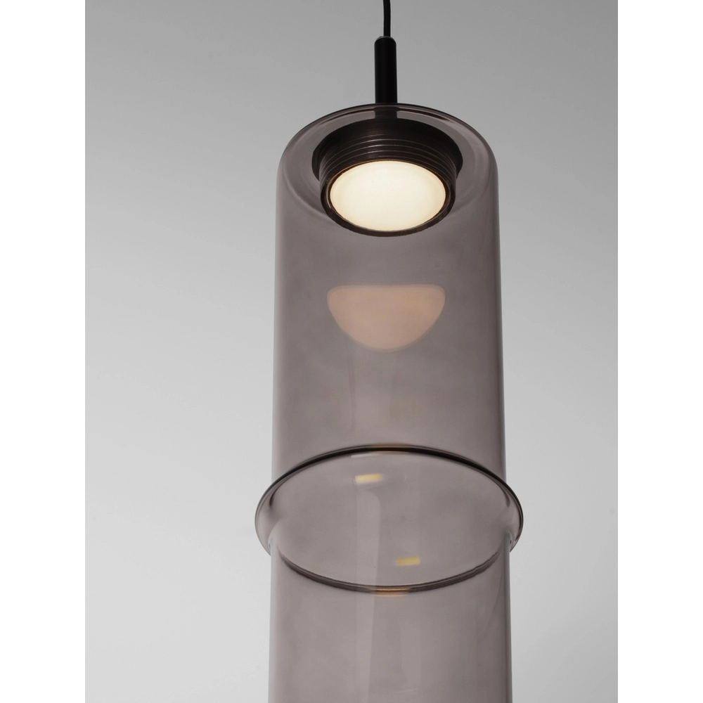 Unique pendant lamp Sano 1-light smoke glass Lyora 5212017474018