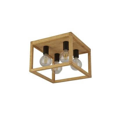 Ceiling lamp Wood Square Searchlight 5053423189369