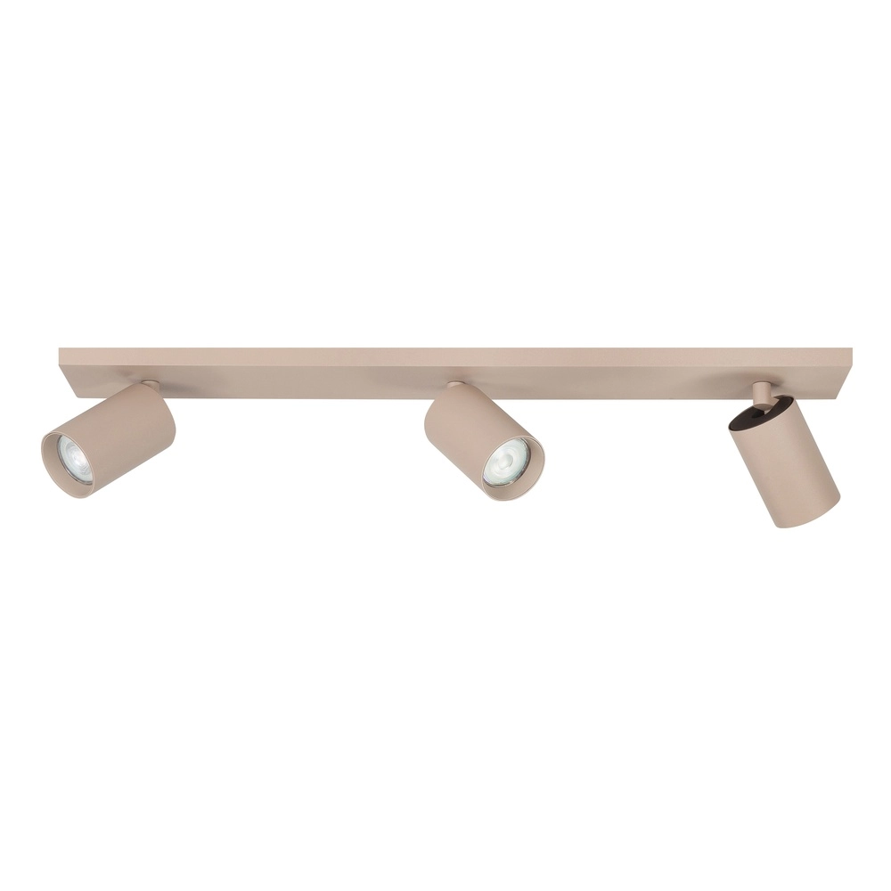 Surface-mounted spot Mila 3-light straight sand brown