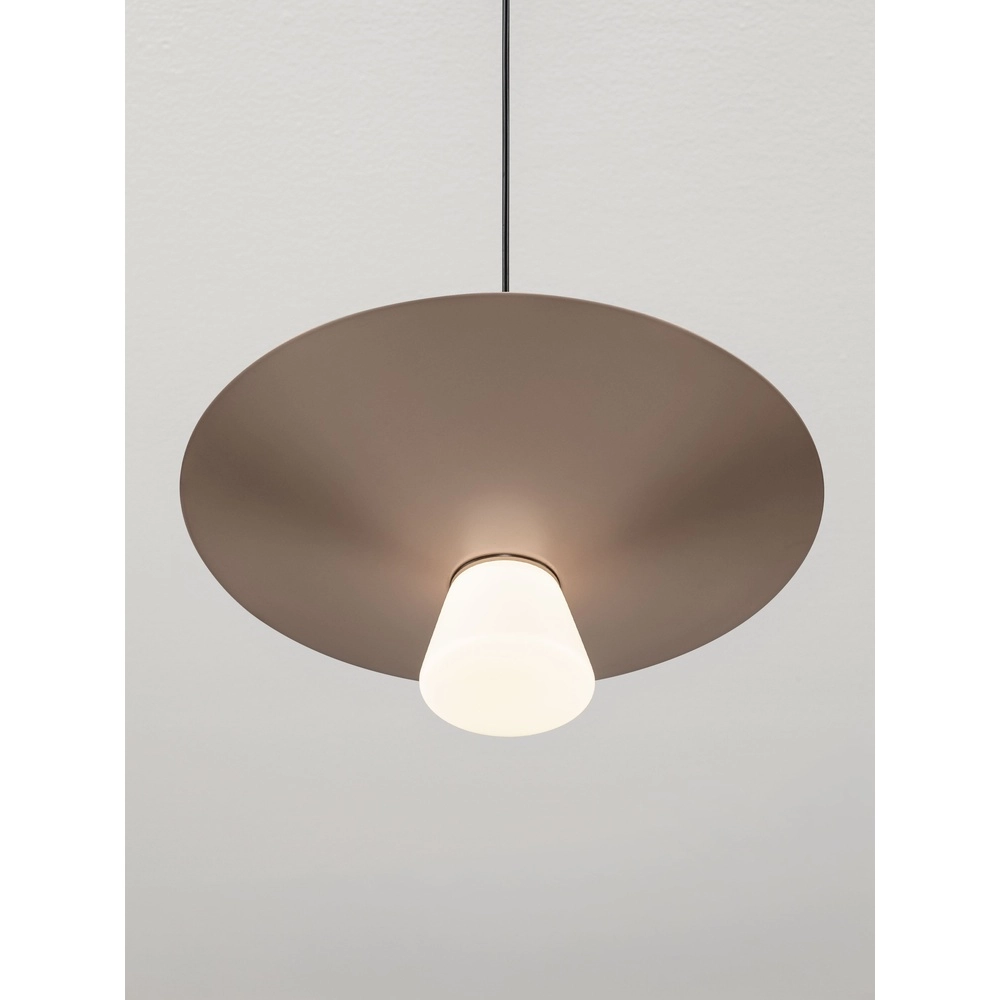 Design pendant lamp Baris white with grey and brown Ø 38cm Lyora 5212017495297