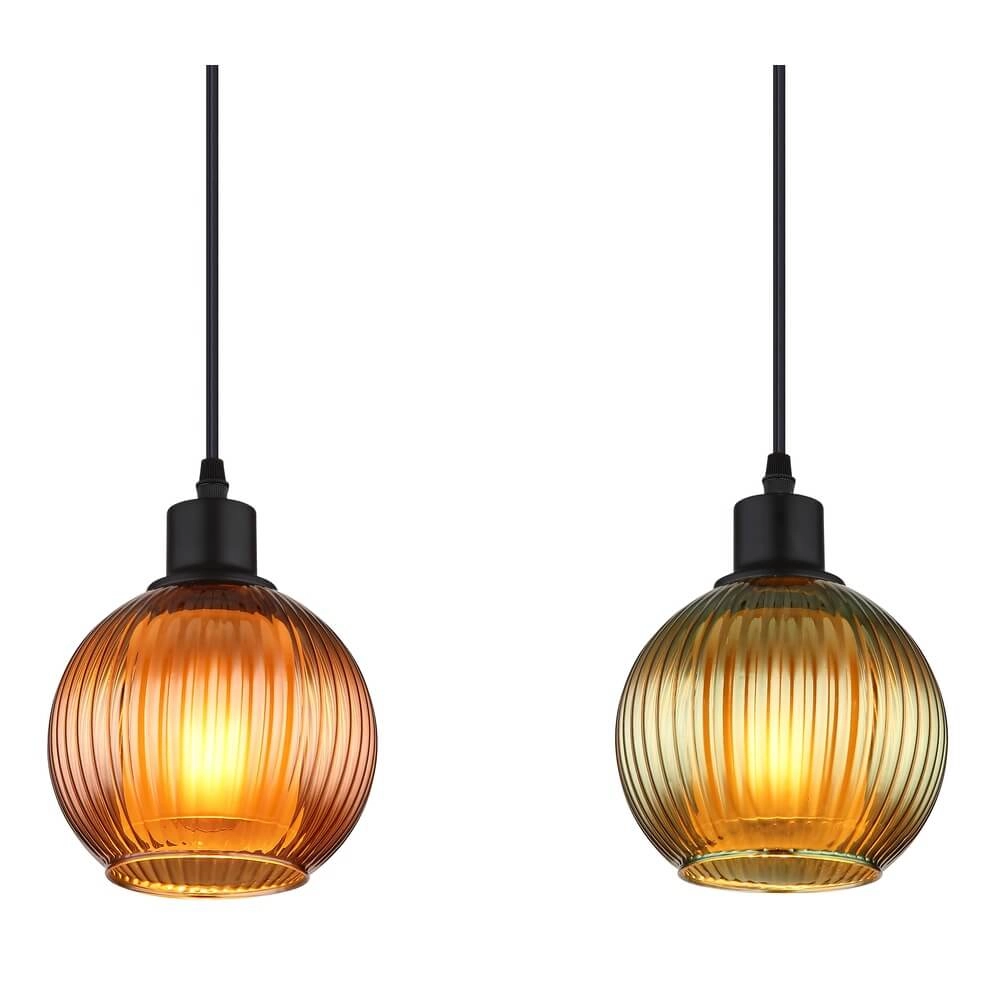 Pendant lamp Zumba Coloured glass 4-lights Globo 9007371452828
