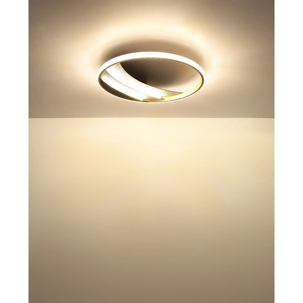 Unique ceiling lamp Constance black with gold Ø 41cm Globo 9007371566846