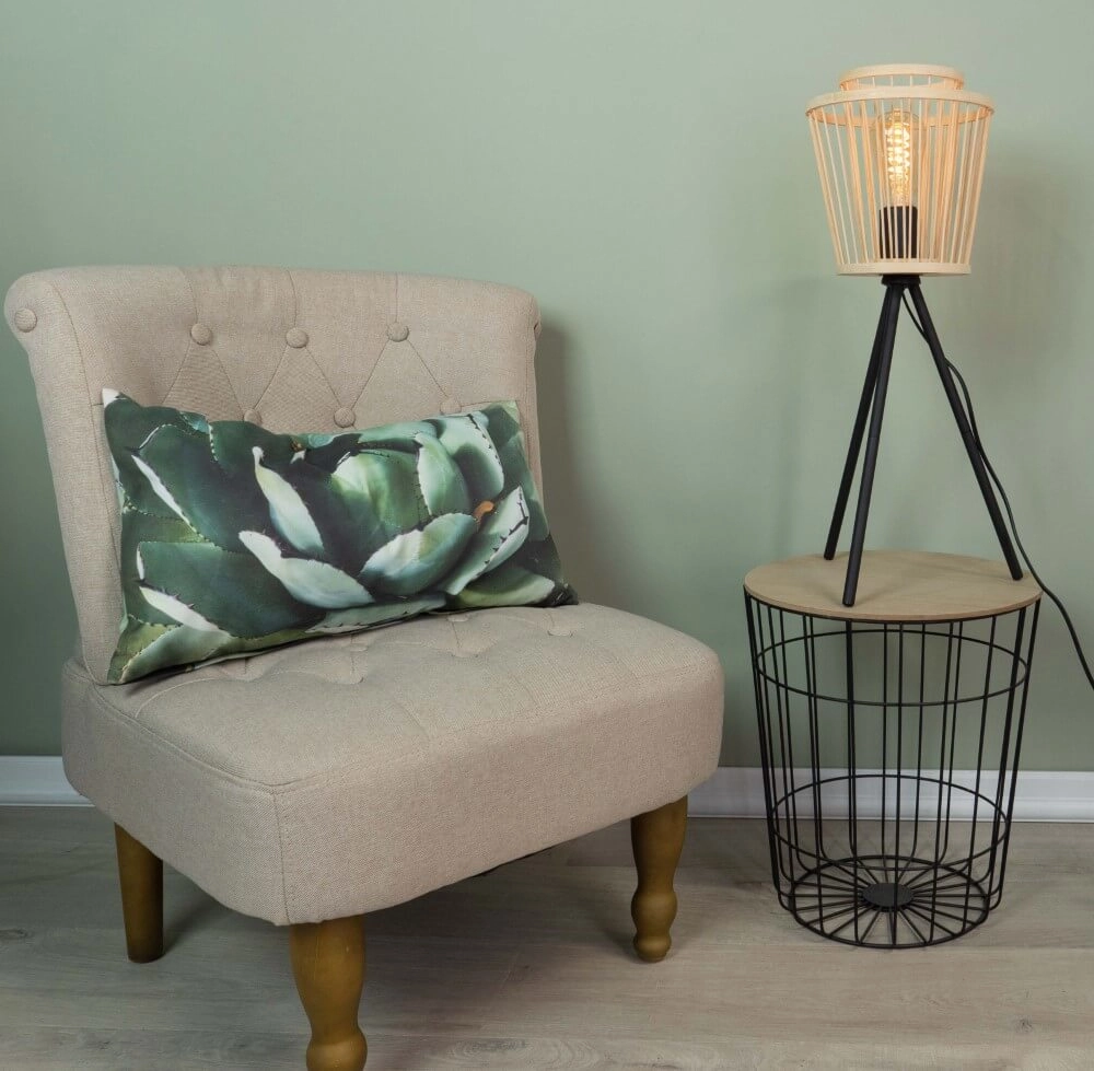 Wooden table lamp Hykeham 57cm high Eglo 9002759438548