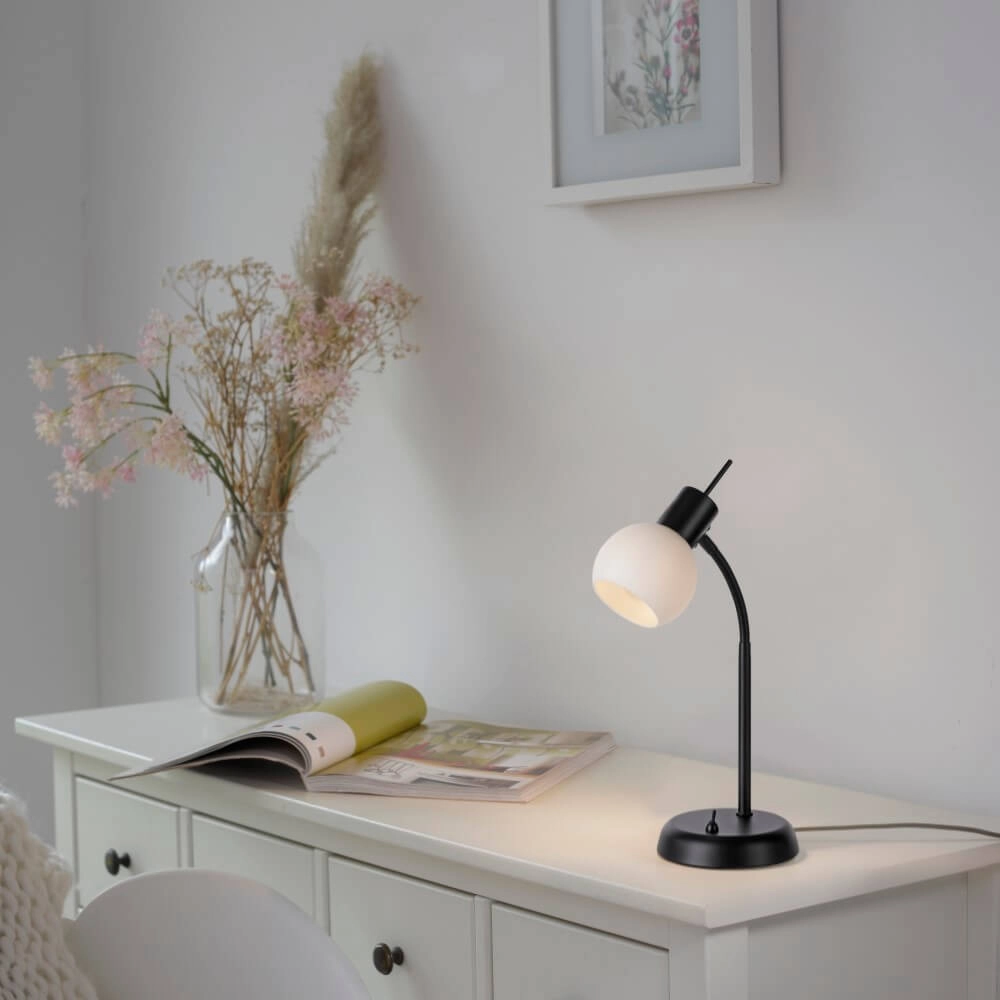 Black table lamp Loki 1-light Just Light 4043689000813