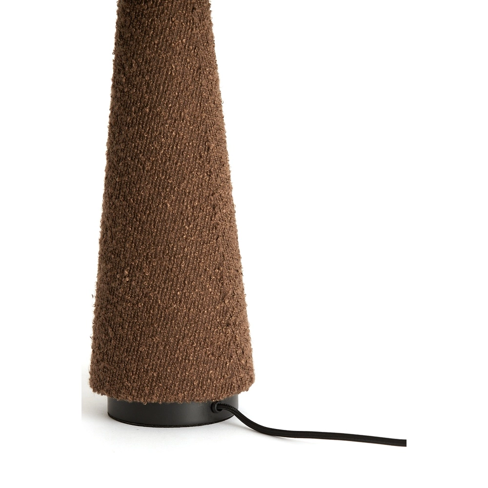 Table lamp Devia Ø 30cm - bouclé - brown Light & Living 8717807759476