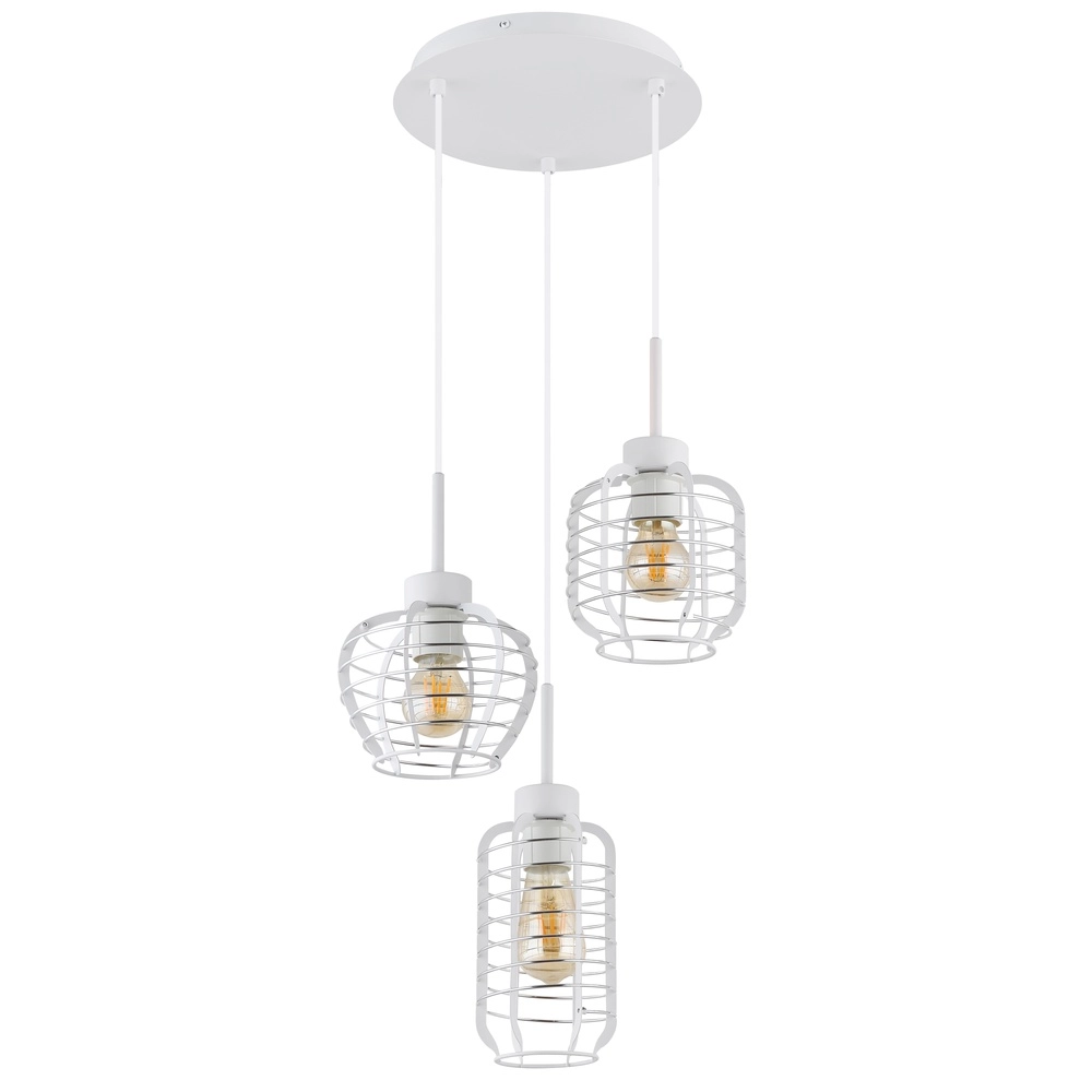 3-light pendant lamp Nesa white Globo 9007371572212