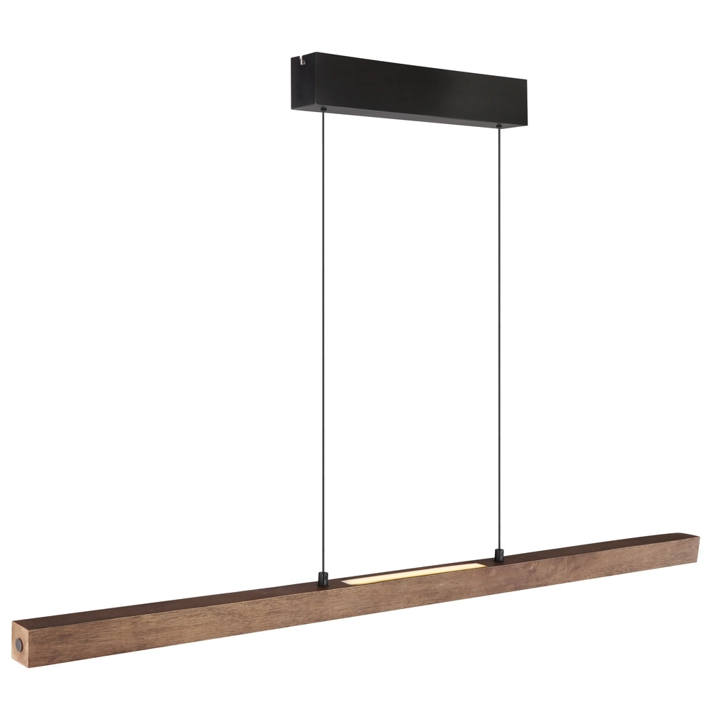 Sleek pendant lamp Olivus wood 115cm Globo 9007371455683