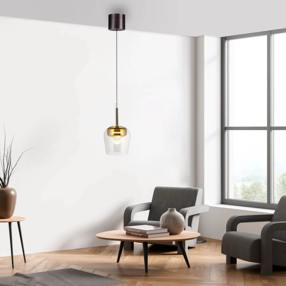 Pendant lamp Q-Kon gold Paul Neuhaus 4012248383858