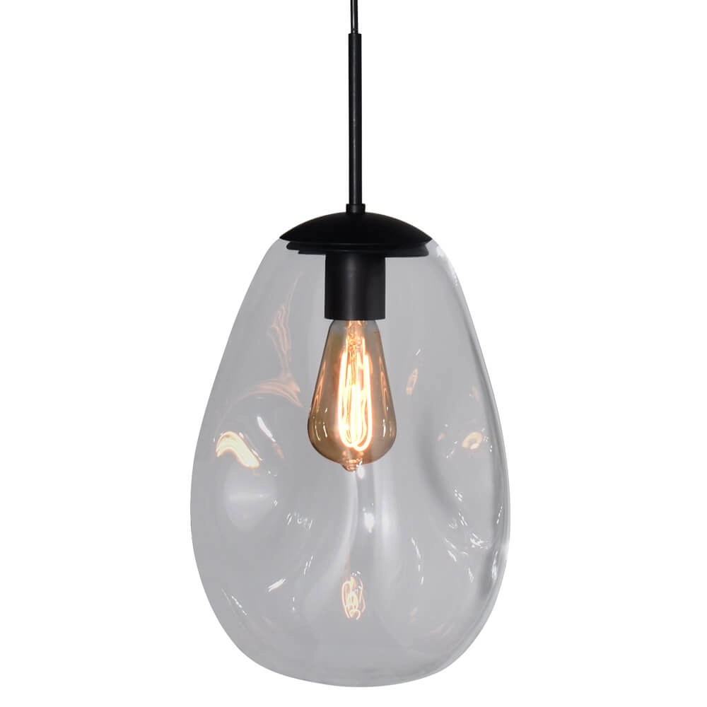 Glass hanging lamp Lava 3x clear glass Ø 22.5cm Masterlight 8718121286013