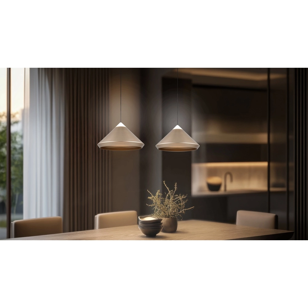 Modern pendant lamp Laguna Ø 30cm coffee brown Trio 4017807677522