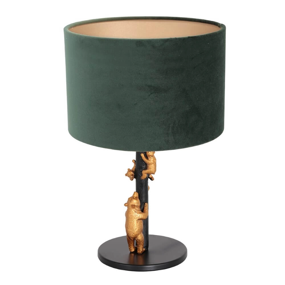 Design table lamp Animaux with green velvet
