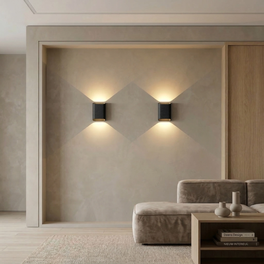 Design wall lamp Diaz-S dim to warm black Artdelight 8720701104020
