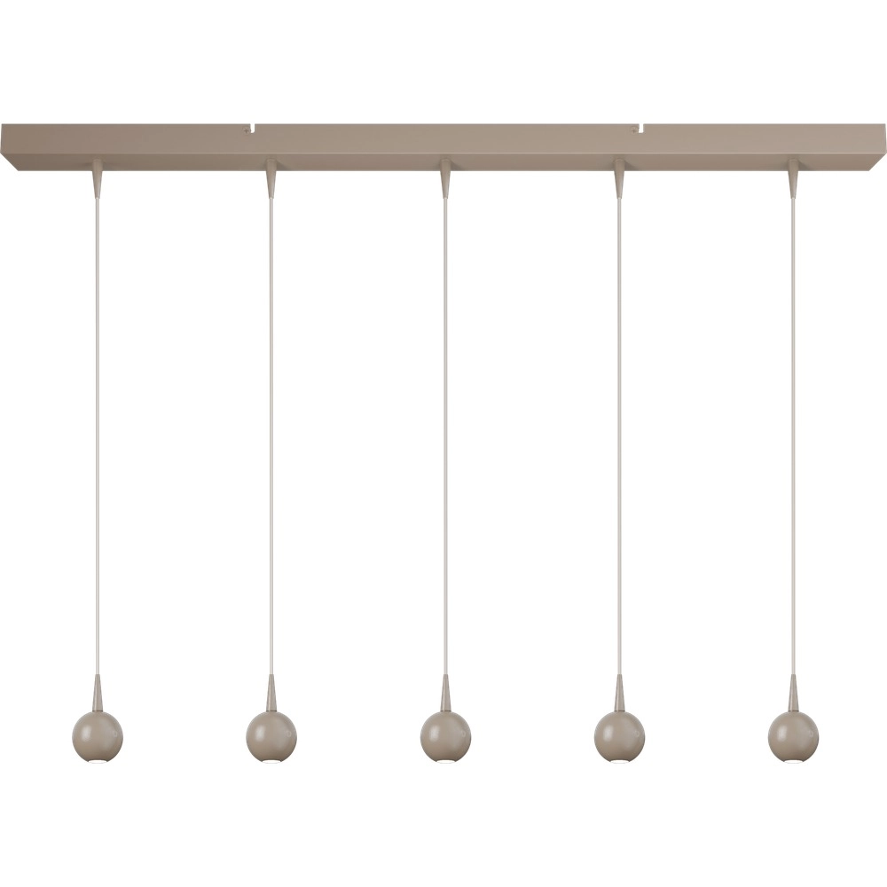 5-light pendant lamp Talana beige terra Ø 6cm DTW