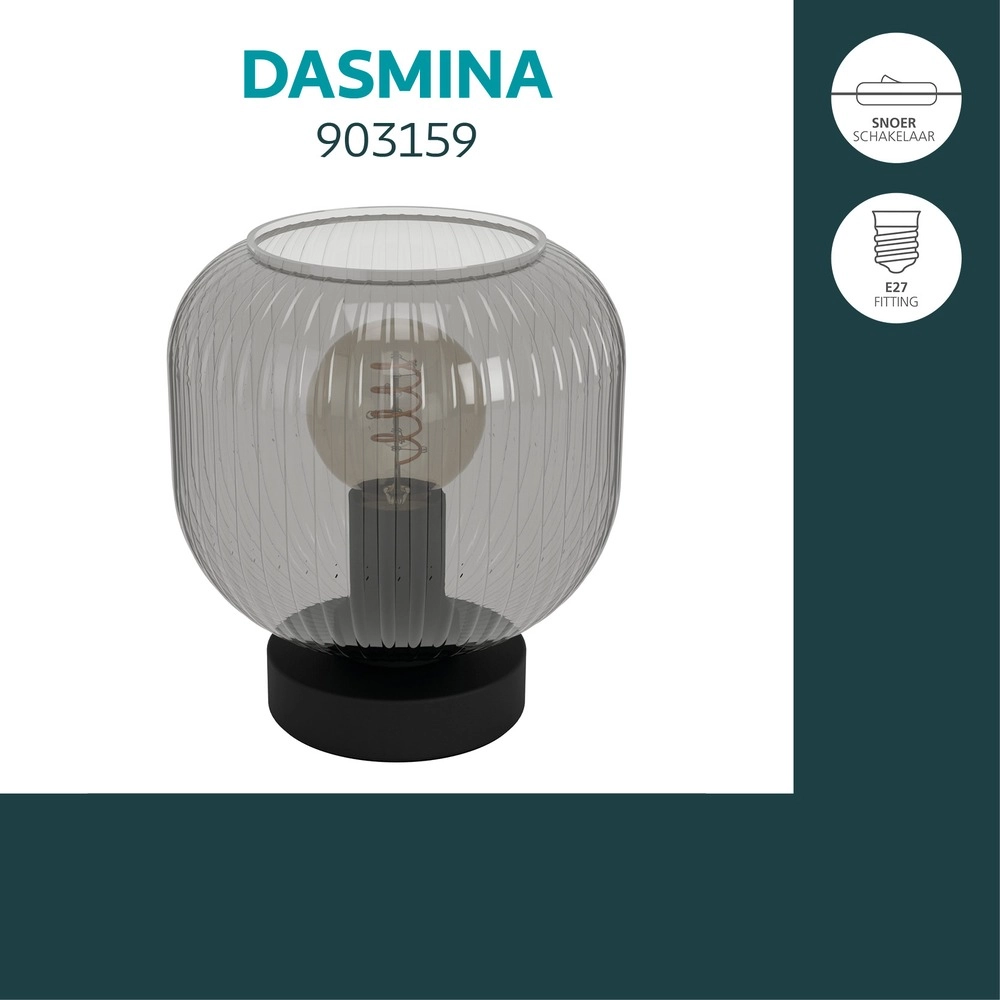 Design table lamp Dasmina black Ø 20cm