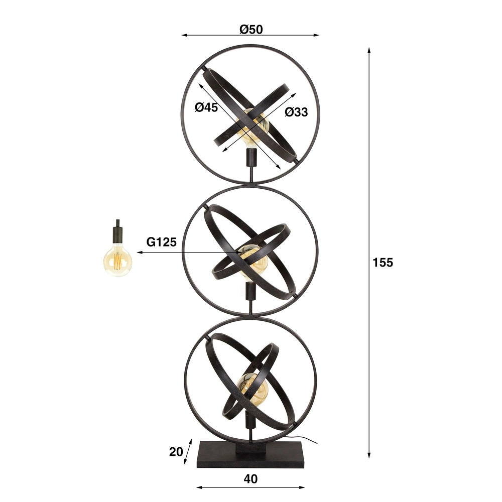 Design floor lamp Galaxy 155cm Lyora 8716803512108