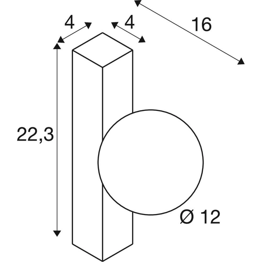 Wall lamp Sun Sphere Black SLV 4024163292832