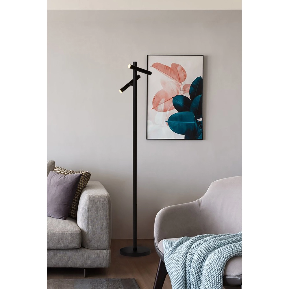 Floor lamp Rechargeable black 2-lights Searchlight 5053423298856