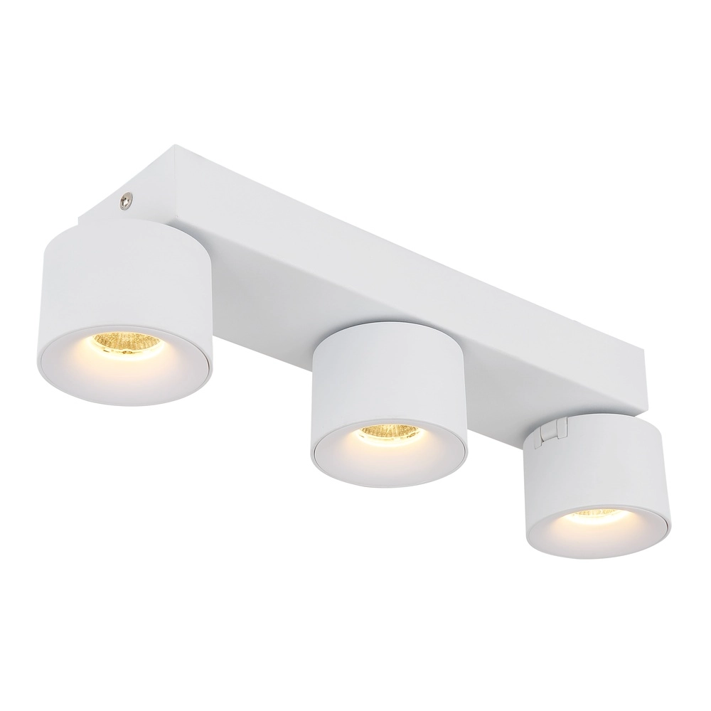 Sleek ceiling lamp Rae 3-light white Globo 9007371453641