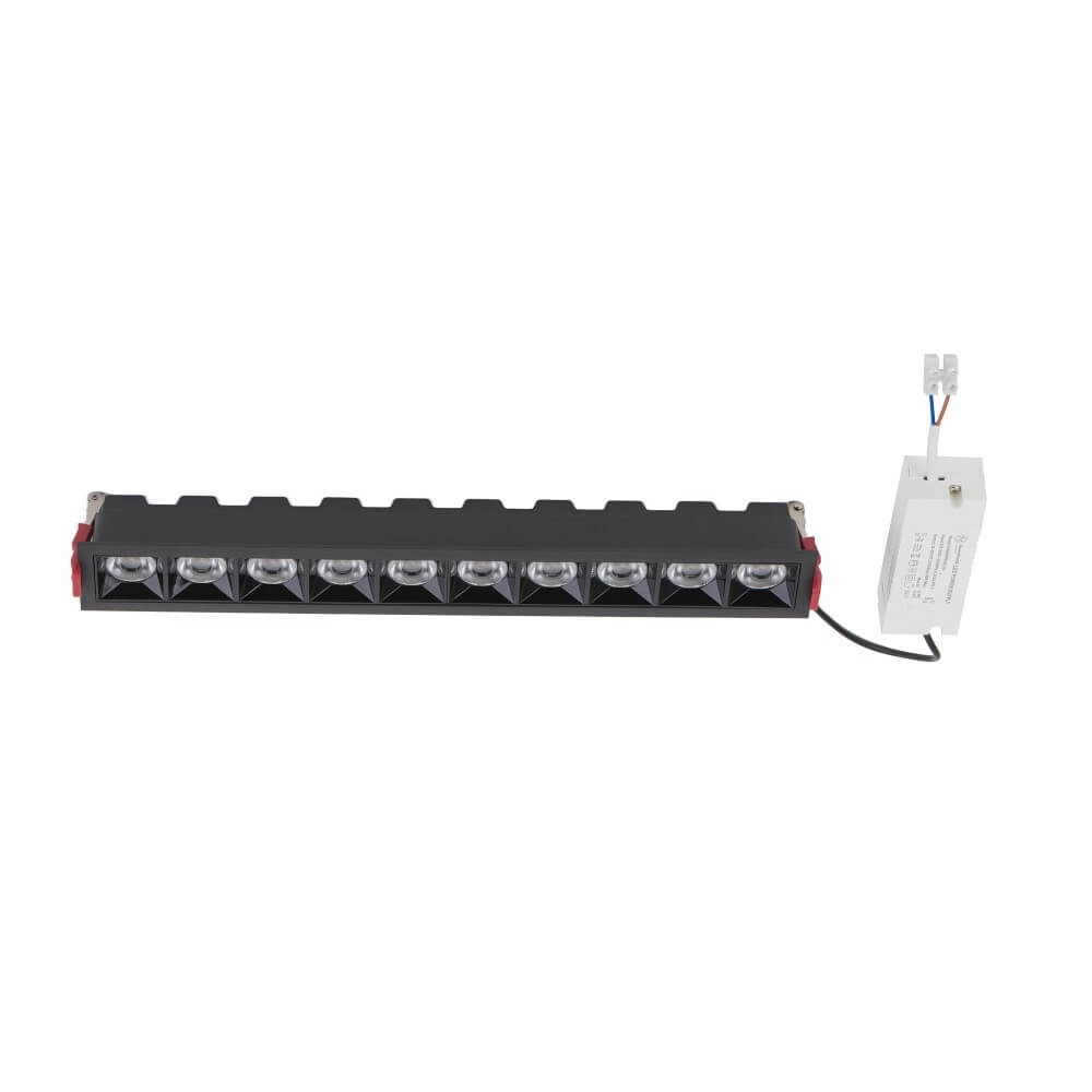 Black recessed spotlight Midi Led 10x1 LEDs - 3000K Lyora 5903139100632