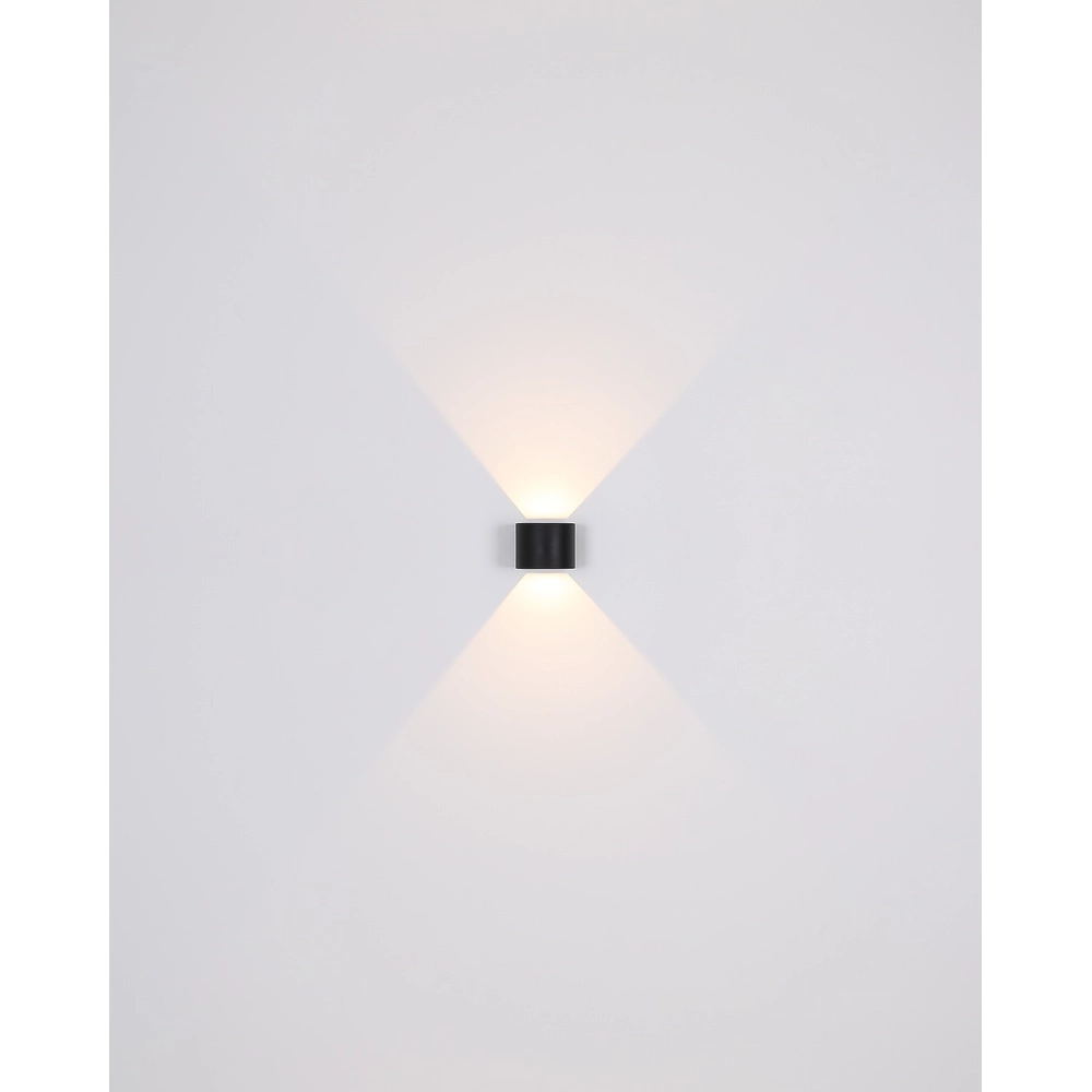 Surface-mounted spot Veronika Black up & down round Globo 9007371454037