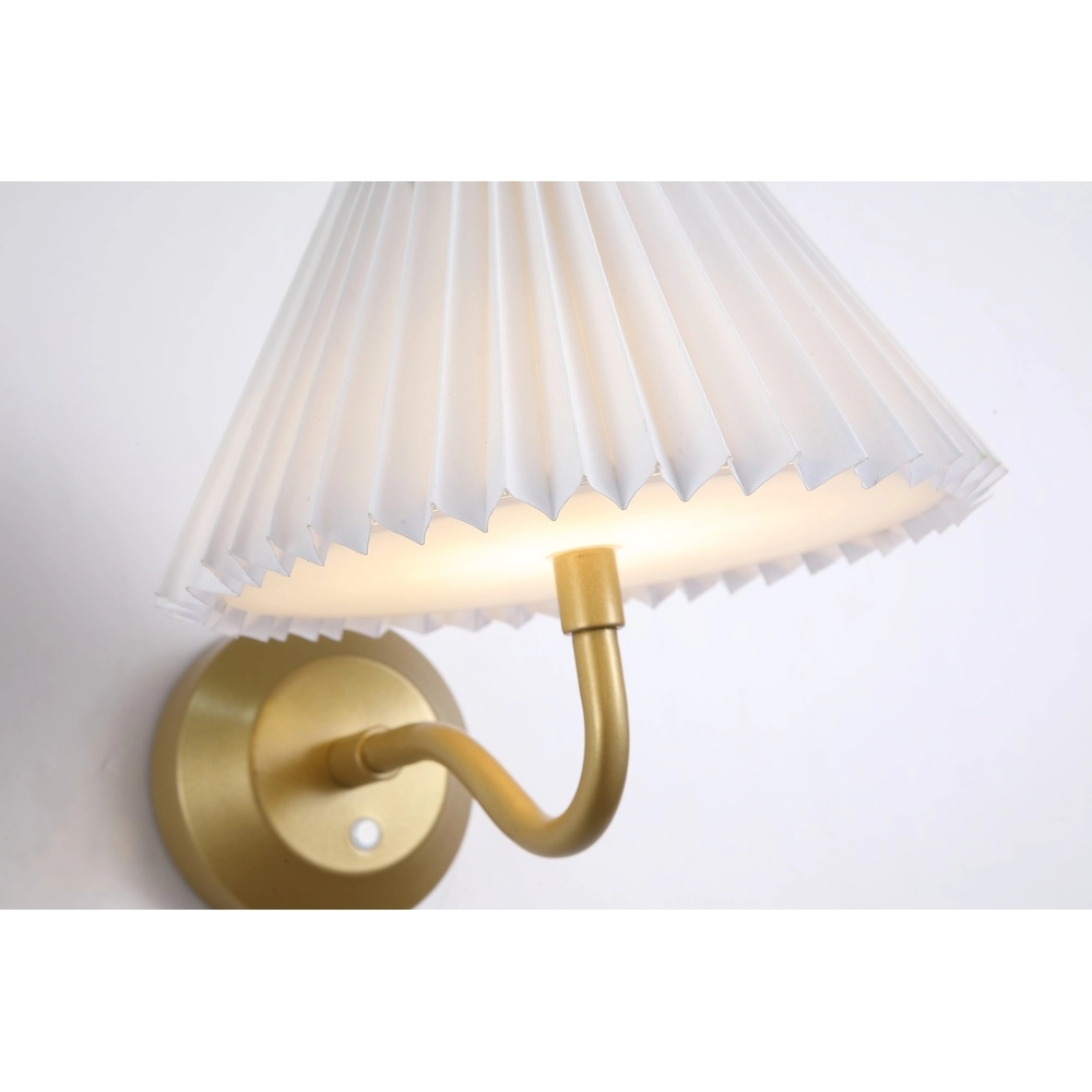 USB Rechargeable Wall Lamp Danish Gold with white Searchlight 5053423298375