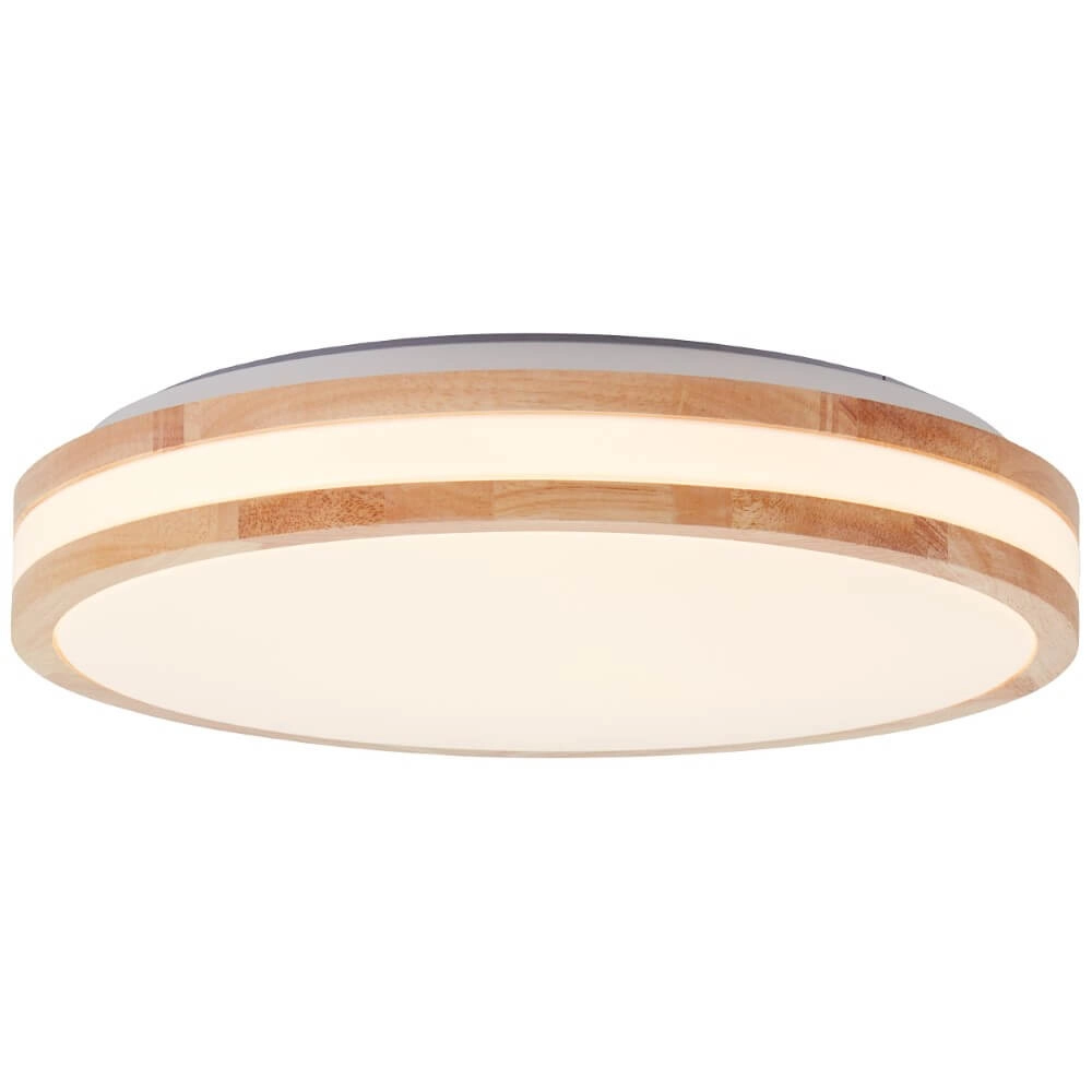 Wooden ceiling light Laskos Ø 38cm