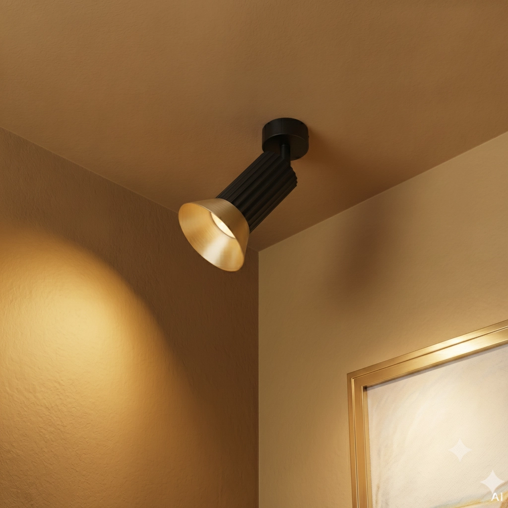Ceiling spotlight Luvia Orientable black with gold